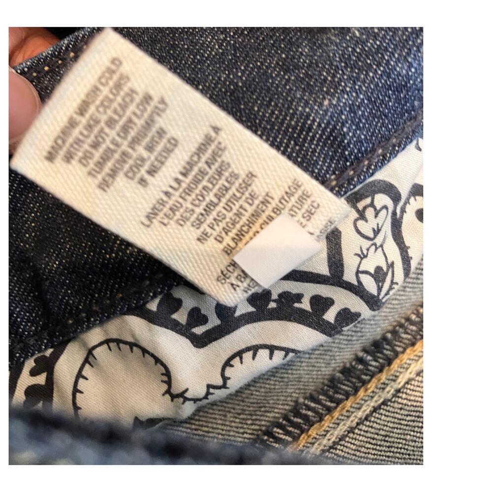 American Eagle Women’s Jeans Size 12 Dark Wash Flare Embroidered Pockets - Picture 6 of 9